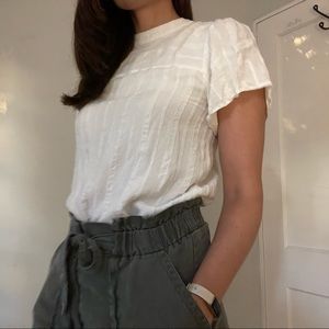 LOFT white blouse